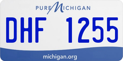 MI license plate DHF1255