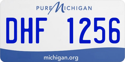 MI license plate DHF1256