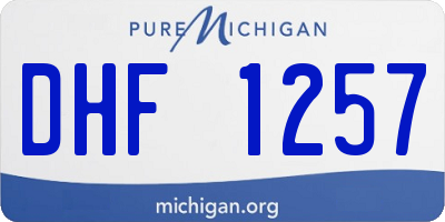 MI license plate DHF1257
