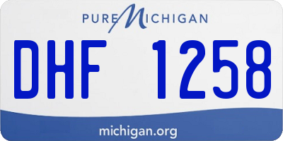 MI license plate DHF1258