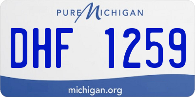 MI license plate DHF1259