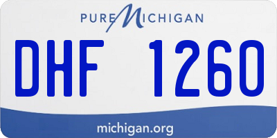MI license plate DHF1260