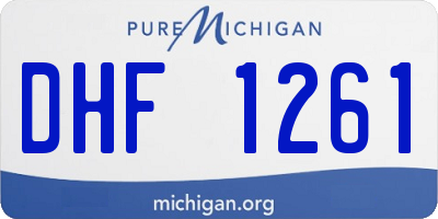 MI license plate DHF1261