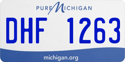 MI license plate DHF1263