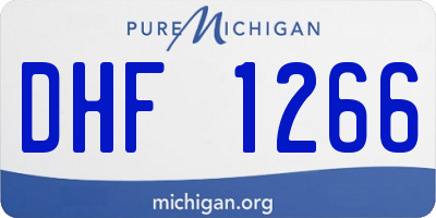 MI license plate DHF1266