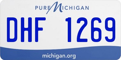 MI license plate DHF1269