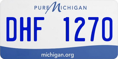 MI license plate DHF1270