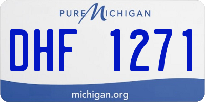 MI license plate DHF1271