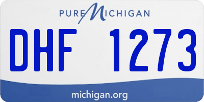 MI license plate DHF1273
