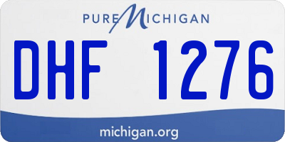 MI license plate DHF1276