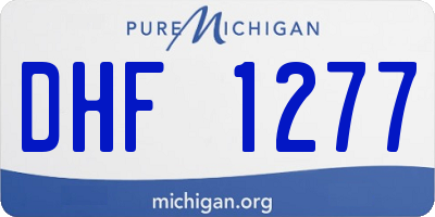 MI license plate DHF1277