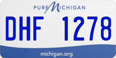 MI license plate DHF1278