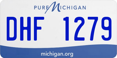 MI license plate DHF1279