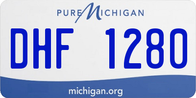 MI license plate DHF1280