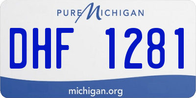 MI license plate DHF1281