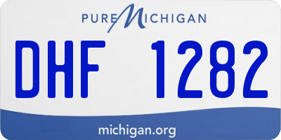 MI license plate DHF1282