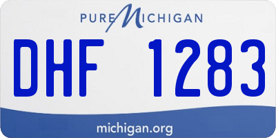 MI license plate DHF1283