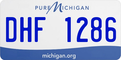 MI license plate DHF1286