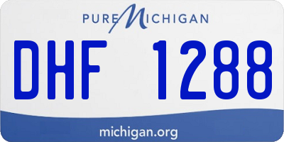 MI license plate DHF1288