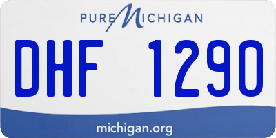 MI license plate DHF1290
