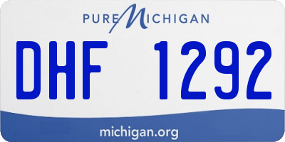 MI license plate DHF1292