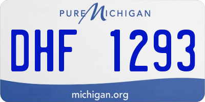 MI license plate DHF1293