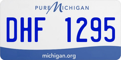 MI license plate DHF1295