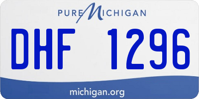MI license plate DHF1296