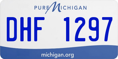 MI license plate DHF1297