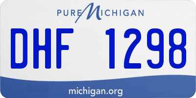 MI license plate DHF1298