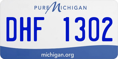 MI license plate DHF1302