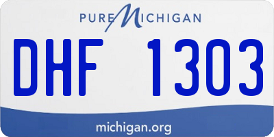 MI license plate DHF1303