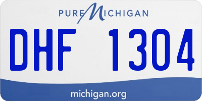 MI license plate DHF1304