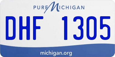 MI license plate DHF1305
