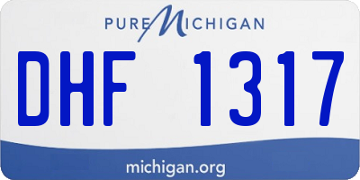 MI license plate DHF1317