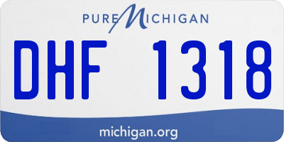 MI license plate DHF1318