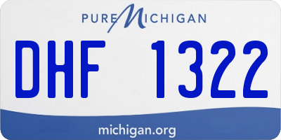 MI license plate DHF1322