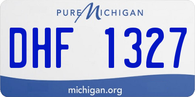 MI license plate DHF1327