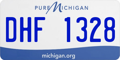 MI license plate DHF1328