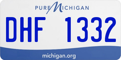 MI license plate DHF1332