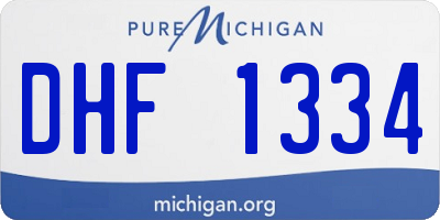 MI license plate DHF1334