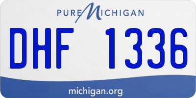 MI license plate DHF1336