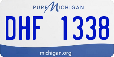 MI license plate DHF1338