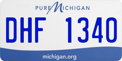 MI license plate DHF1340