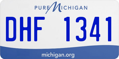 MI license plate DHF1341