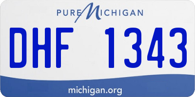 MI license plate DHF1343