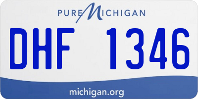 MI license plate DHF1346