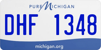 MI license plate DHF1348