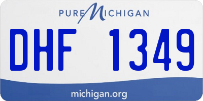 MI license plate DHF1349