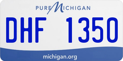 MI license plate DHF1350